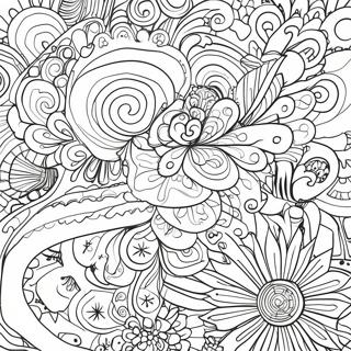 Galaxy Trippy Coloring Page For Adults 6761-5559