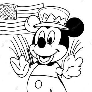 Mickey 4th Of July Celebration Coloring Page 67662-54374