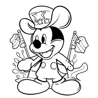 Mickey 4th Of July Celebration Coloring Page 67662-54376