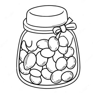 Colorful Jelly Beans In A Jar Coloring Page 67673-54383