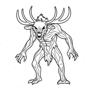 Wendigo Coloring Page 67692-54395