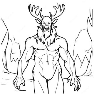 Wendigo Coloring Page 67692-54396