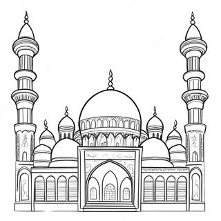 Mosque Coloring Page 67732-54430