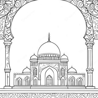 Mosque Coloring Page 67732-54432