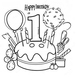 Happy 11th Birthday Coloring Pages