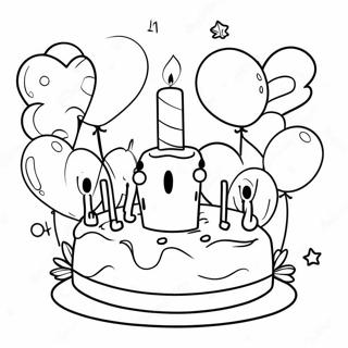 Happy 11th Birthday Celebration Coloring Page 67752-54446