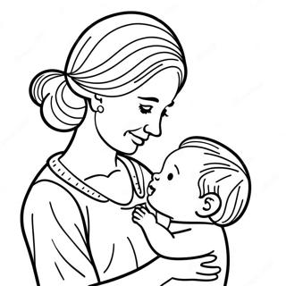 Mom And Baby Coloring Pages