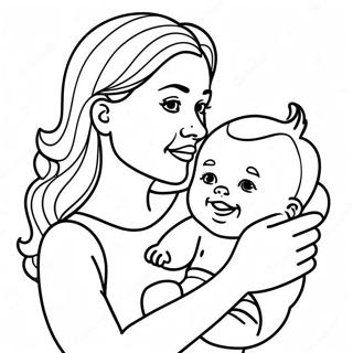 Mom And Baby Coloring Page 67762-54450