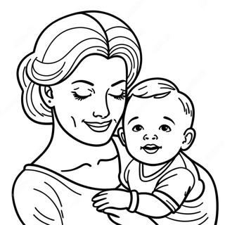 Mom And Baby Coloring Page 67762-54452