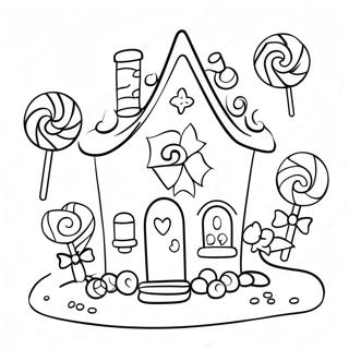 Candy House Coloring Pages