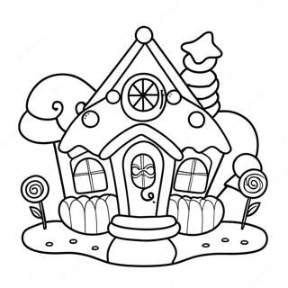 Candy House Coloring Page 67772-54462