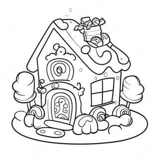 Candy House Coloring Page 67772-54463