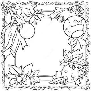 Christmas Boarder Clipart Coloring Pages