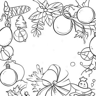 Festive Christmas Border Clipart Coloring Page 67793-54478