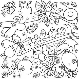 Festive Christmas Border Clipart Coloring Page 67793-54480