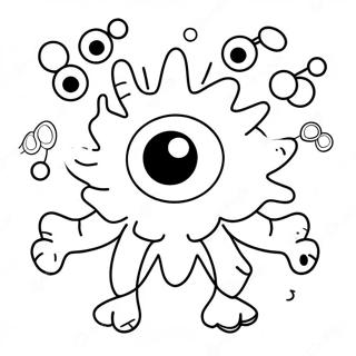 Cute Cartoon Virus Coloring Page 67803-54489