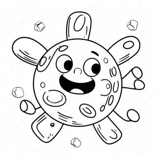 Cute Cartoon Virus Coloring Page 67803-54490