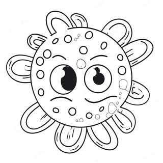 Cute Cartoon Virus Coloring Page 67803-54491