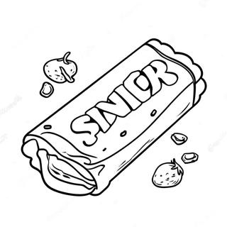 Snickers Bar Coloring Page 67812-54496