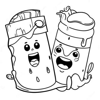 Fun Snickers Characters Coloring Page 67813-54508