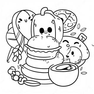 Food Emoji Coloring Pages