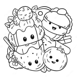 Happy Food Emoji Coloring Page 67823-54501