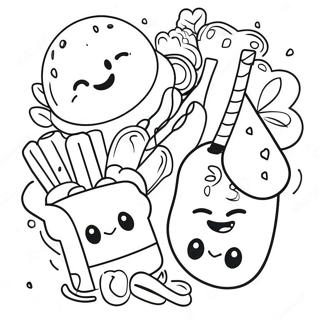 Happy Food Emoji Coloring Page 67823-54503