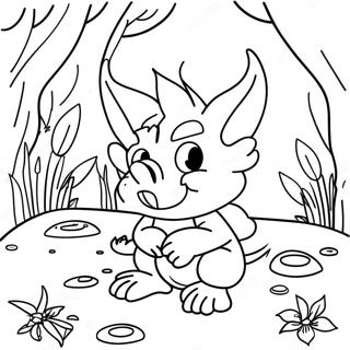 Goblincore Nature Scene Coloring Page 67842-54516