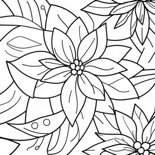 Poinsettia Template Coloring Pages