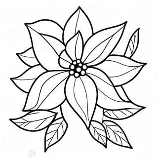 Poinsettia Flower Coloring Page 67852-54526