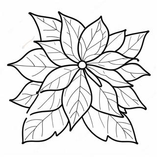 Poinsettia Flower Coloring Page 67852-54527