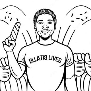 Empowering Black Lives Matter Coloring Page 67863-54534