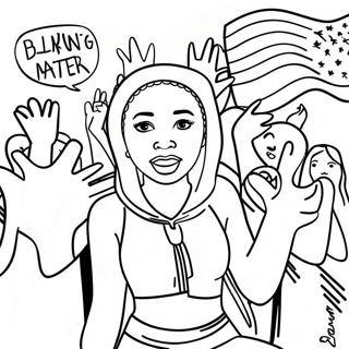 Empowering Black Lives Matter Coloring Page 67863-54535