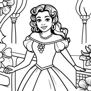 Esmeralda With Colorful Dress Coloring Page 67873-54546