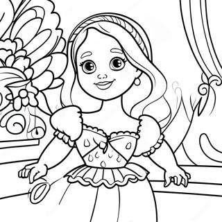 Esmeralda With Colorful Dress Coloring Page 67873-54547