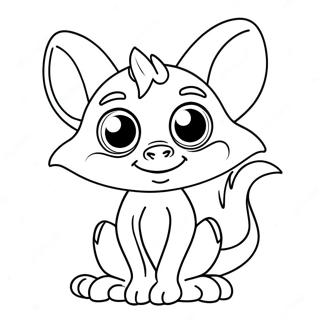 Cute Chupacabra With Big Eyes Coloring Page 67903-54569