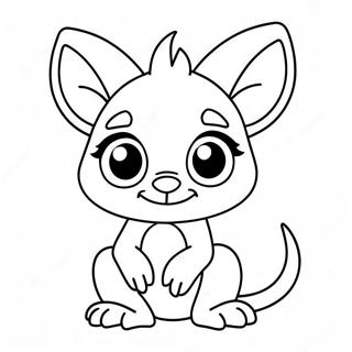 Cute Chupacabra With Big Eyes Coloring Page 67903-54571