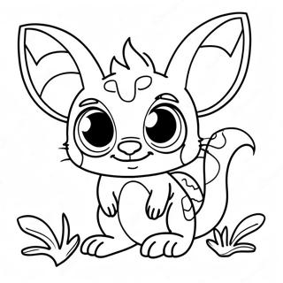 Cute Chupacabra With Big Eyes Coloring Page 67903-54572