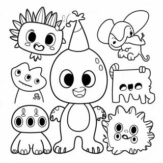 Colorful Alphabet Monsters Coloring Page 67913-54577