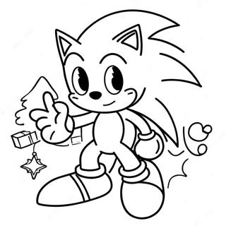 Sonic Christmas Coloring Pages