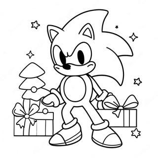 Sonic Christmas Coloring Page 6791-5583