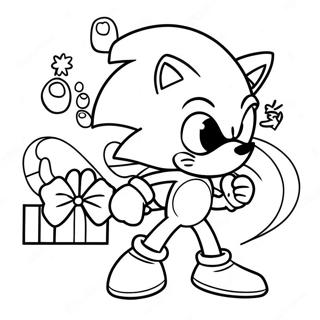 Sonic Christmas Coloring Page 6791-5584