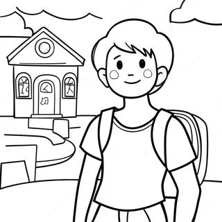 David Goes To School Coloring Pages