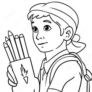 David Goes To School Coloring Page 67922-54582