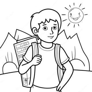 David Goes To School Coloring Page 67922-54584