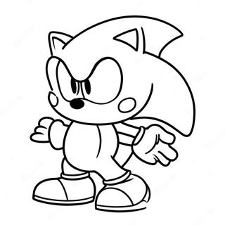 Sonic With Santa Hat Coloring Page 6792-5585