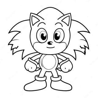 Sonic With Santa Hat Coloring Page 6792-5586