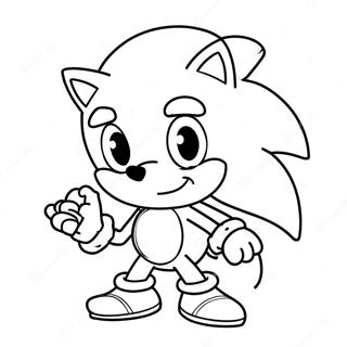 Sonic With Santa Hat Coloring Page 6792-5587