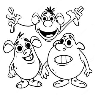 Flushed Away Main Characters Coloring Page 67932-54591