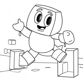 Q Bert Jumping Over Obstacles Coloring Page 67943-54602